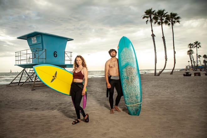 Ryan Regez, Skicrosstrainer in LA mit Freundin Barbara