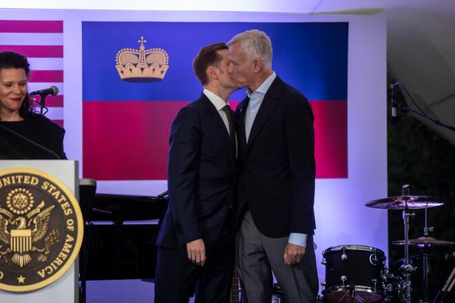 Scott C. Miller, US-Botschafter; Tim Gill, Ehemann Party neuer US-Botschafter Scott C. Miller in Bern