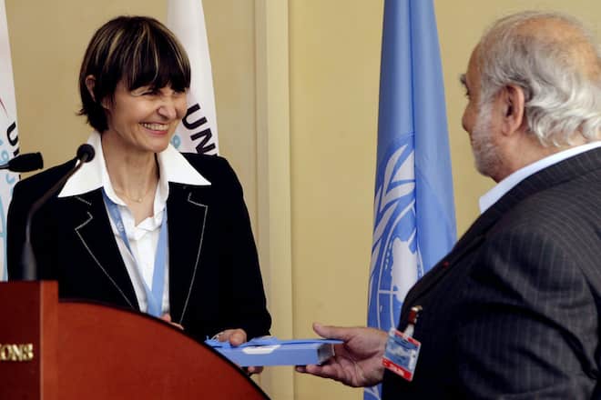 Nicolas G. Hayek Micheline Calmy-Rey