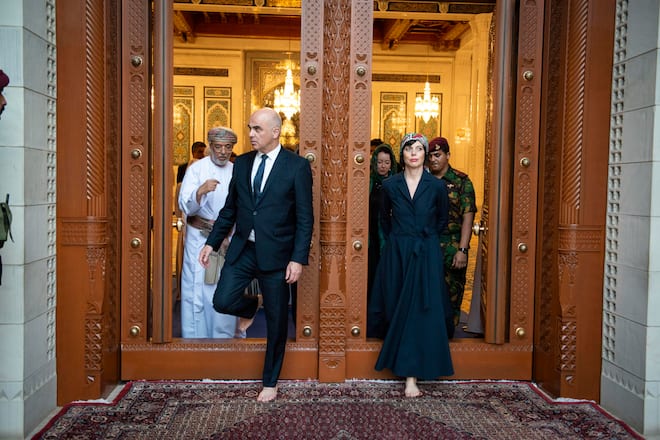 Dernier voyage d'Alain Berset et son épouse visite de la Mosquée D'Oman
