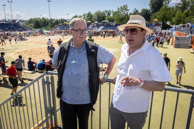 Christian Stucki, Seelädisches Schwingfest Lyss Samuel Schmid und Beat Schlatter