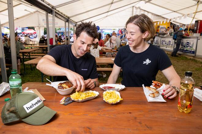 v.l. Luca de Aliprandini, Michelle Gisin