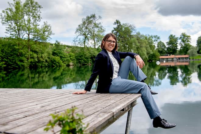 Interview mit NR Franziska Ryser in St. Gallen. Franziska Ryser, NR fotografiert am 24. Mai 2024 in St. Gallen.