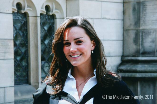 (NO SALES) In this Handout Image provided by Clarence House www.officialroyalwedding2011.org, Kate Middleton on the day of her graduation ceremony at St Andrew's University in St Andrew's on June 23, 2005 in Scotland.