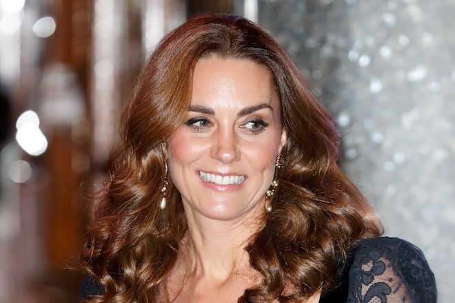 LONDON, UNITED KINGDOM - NOVEMBER 18: (EMBARGOED FOR PUBLICATION IN UK NEWSPAPERS UNTIL 24 HOURS AFTER CREATE DATE AND TIME) Catherine, Duchess of Cambridge attends the Royal Variety Performance at the Palladium Theatre on November 18, 2019 in London, England. (Photo by Max Mumby/Indigo/Getty Images)