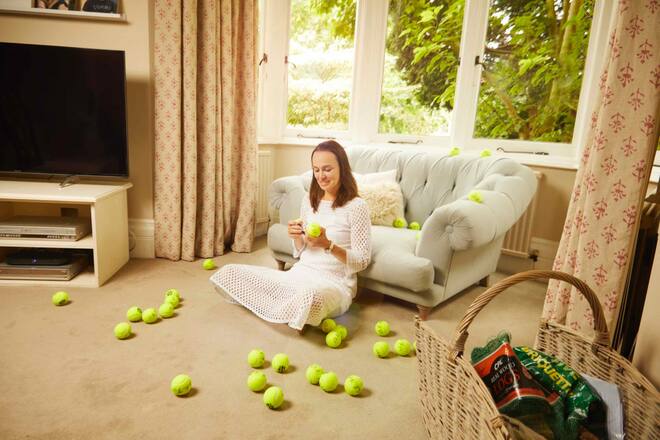 Martina in her living room in Wimbledon village