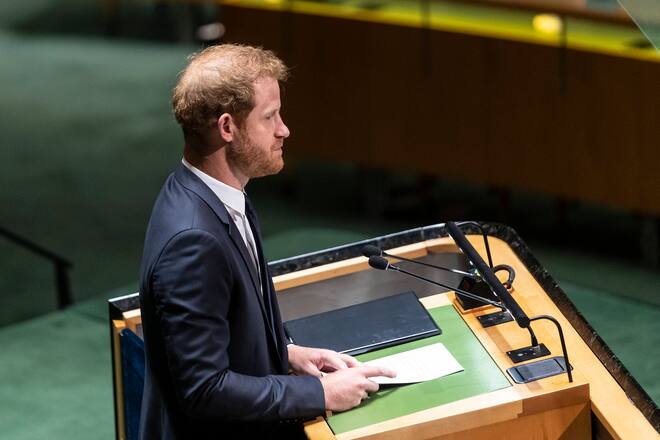 Von hinten sieht man das schüttere Haar von Prinz Harry ziemlich gut.