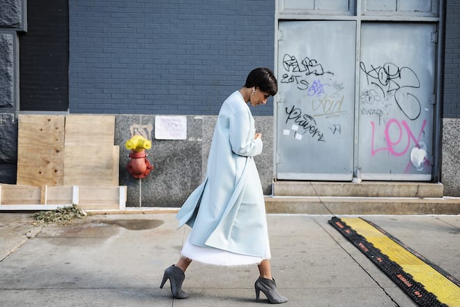 NEW YORK, NY - FEBRUARY 19: Princess Deena Al-Juhani Abdulaziz is seen outside the Calvin Klein show on February 19, 2015 in New York City. (Photo by Daniel Zuchnik/Getty Images)