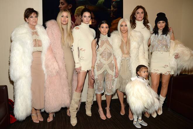 NEW YORK, NY - FEBRUARY 11: Khloe Kardashian, Kris Jenner, Kendall Jenner, Kourtney Kardashian, Kim Kardashian West, North West, Caitlyn Jenner and Kylie Jenner attend Kanye West Yeezy Season 3 at Madison Square Garden on February 11, 2016 in New York City. (Photo by Kevin Mazur/Getty Images for Yeezy Season 3)