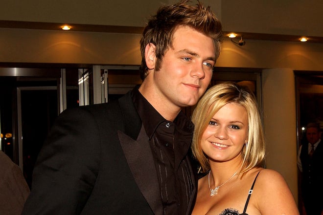 Bryan McFadden von Westlife mit Kerry Katona