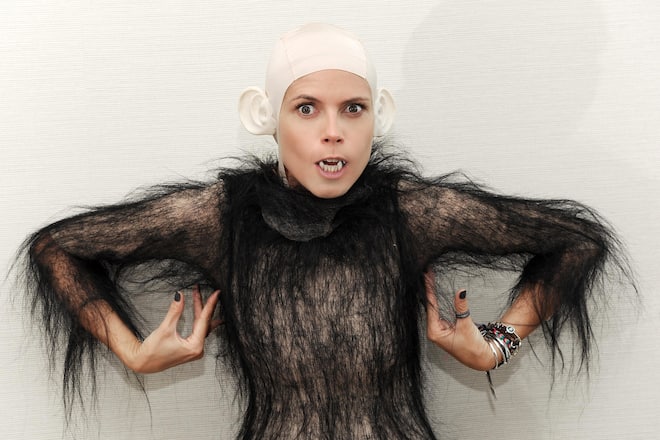 Heidi Klum Halloween Kostüm 2011 Anatomie Affe 1