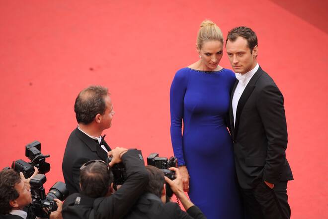 Filmfestival Cannes 2011 Abschlussabend Uma Thurman Jude Law