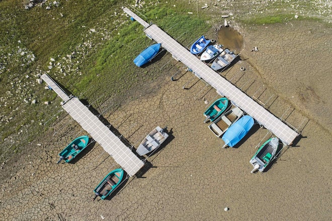 Ausgetrockneter Lac des BrenetsLes Brenets, 21.7.2022