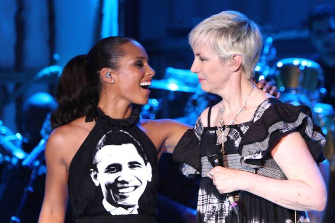 Wahlkampf Mode 2012: Alicia Keys Obama Shirt 2008