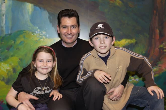 Conradin Cathomen mit Nico und Carina