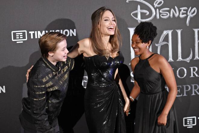 Angelina Jolie mit Shiloh Nouvel und Zahara an der Europa-Premiere von "Maleficent: Mächte der Finsternis"