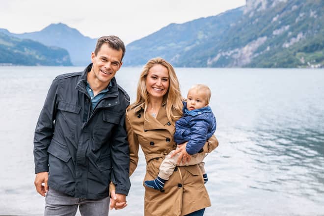 Parick Kueng mit seiner Familie 2020