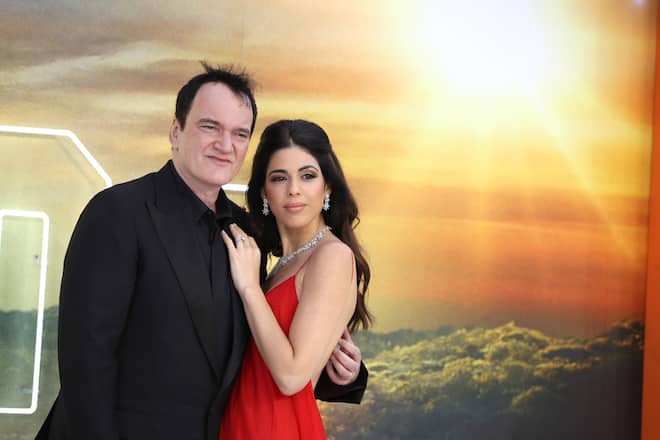 LONDON, ENGLAND - JULY 30: Quentin Tarantino and Daniella Tarantino attend the "Once Upon A Time In Hollywood" UK Premiere at Odeon Luxe Leicester Square on July 30, 2019 in London, England. (Photo by Mike Marsland/WireImage)