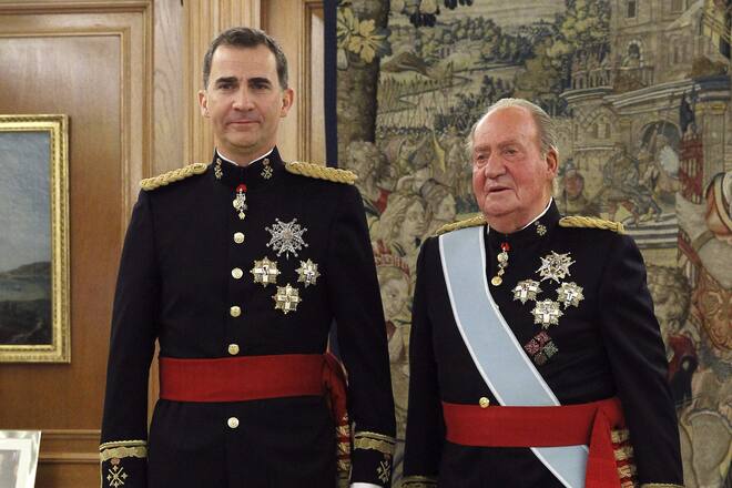 König Felipe von Spanien und Juan Carlos