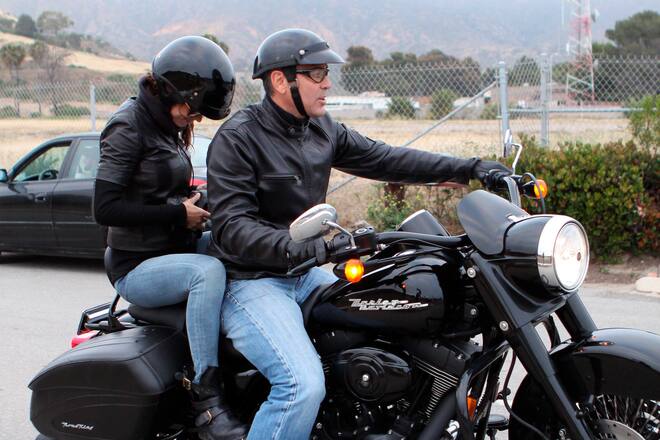 George Clooney und Elisabetta Canalis Motorrad-Tour