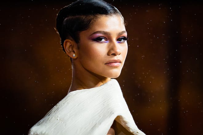 LONDON, ENGLAND - OCTOBER 18: Zendaya attends the "Dune" UK Special Screening at Odeon Luxe Leicester Square on October 18, 2021 in London, England. (Photo by Samir Hussein/WireImage)