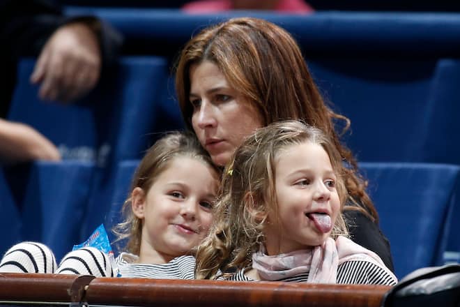 BNP Paribas Masters 2014 in Paris - Celebs at Milos Raonic Vs JRoger FedererMirka Vavrinec Federer;Charlene Federer;Myla Federer
