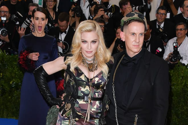 NEW YORK, NY - MAY 01: Madonna and Jeremy Scott attend the 'Rei Kawakubo/Comme des Garcons: Art Of The In-Between' Costume Institute Gala at Metropolitan Museum of Art on May 1, 2017 in New York City. (Photo by George Pimentel/WireImage)