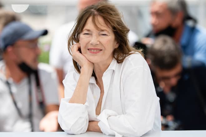 CANNES, FRANCE - JULY 08: Jane Birkin attends the "Jane Par Charlotte (Jane By Charlotte)" photocall during the 74th annual Cannes Film Festival on July 08, 2021 in Cannes, France. (Photo by Samir Hussein/WireImage)