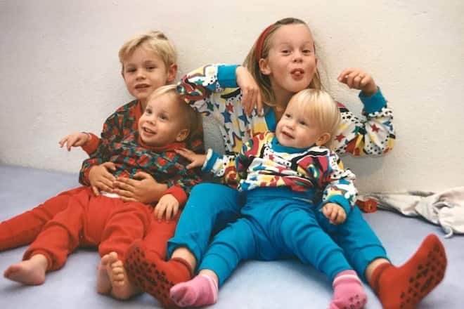 Mauro Caviezel und Geschwister