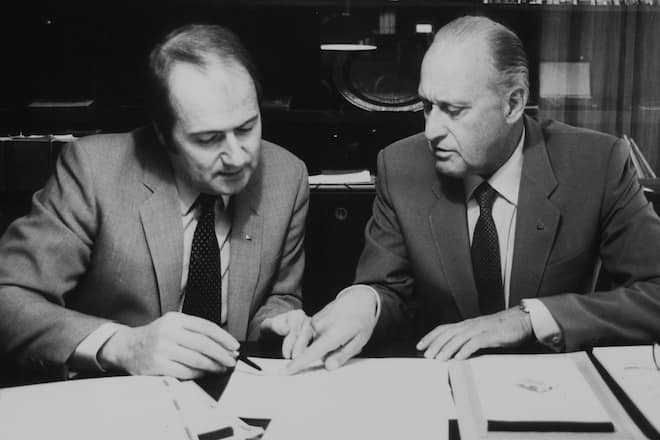 Fifa-Präsidenten: Joao Havelange aus Brasilien und sein Nachfolger Sepp Blatter.