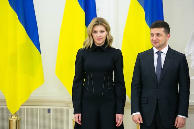 2019-11-27 Vilnius Lithuania. Lithuania president Gitanas Nauseda meets Ukraine president Volodymyr Zelensky in President palace in Vilnius on Wednesday 27 November 2019. Vilnius Lithuania PUBLICATIONxNOTxINxESTxLATxLTU Copyright: xZygimantasxgedvilax lithuania ukraine president