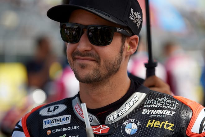 Thomas Luthi (12) of Switzerland and Dynavolt Intact GP during of the Gran Premio Michellin de Aragon of world championship of MotoGP at Motorland Aragon Circuit on September 22, 2019 in Alcaniz, Spain. (Photo by Jose Breton/Pics Action/NurPhoto via Getty Images)