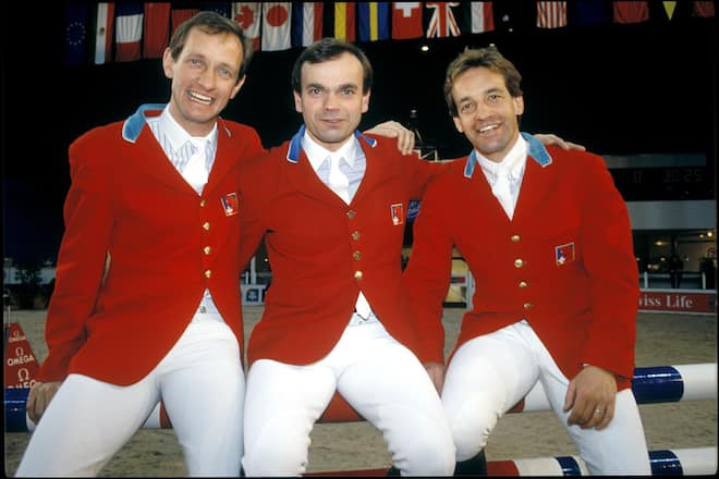 Thomas Fuchs, Willi Melliger und Markus Fuchs an den Olympischen Spielen 1992 in Barcelona
