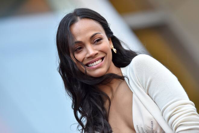 HOLLYWOOD, CA - MAY 03:  Actress Zoe Saldana is honored with star on the Hollywood Walk of Fame on May 3, 2018 in Hollywood, California.  (Photo by Axelle/Bauer-Griffin/FilmMagic)