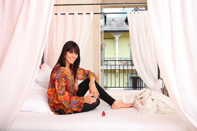 Amanda Ammann,Miss Schweiz 2007,posiert in ihrer Genfer Wohnung und auf der Universitaet Genf,2009