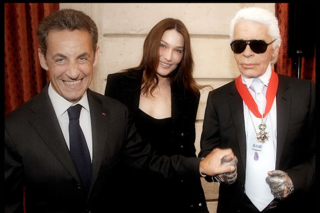 Nicolas Sarkozy, Carla Bruni, Karl Lagerfeld