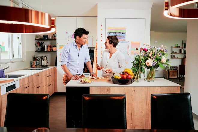 Adrian Lohri, CEO Musik Hug, Ehefrau Conny, Mai 2020