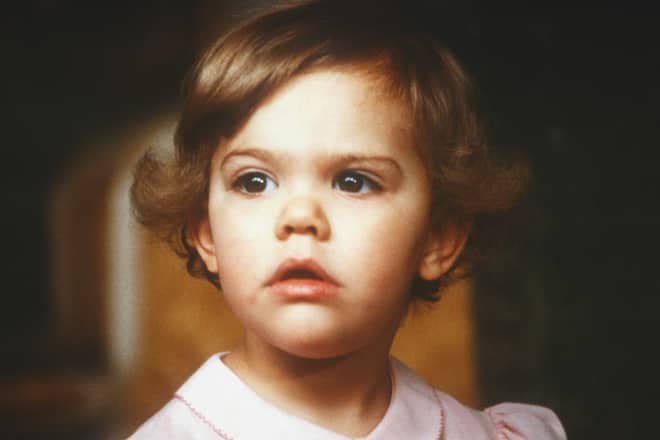 Young Princess Victoria of Sweden circa 1979. (Photo by Keystone/Getty Images)