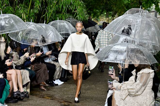 PARIS, FRANCE - SEPTEMBER 25: A model walks the runway during the Lanvin Ready to Wear Spring/Summer 2020 fashion show as part of Paris Fashion Week on September 25, 2019 in Paris, France. (Photo by Victor VIRGILE/Gamma-Rapho via Getty Images)