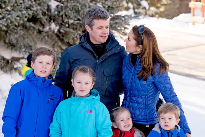Skiferien Verbier Kronprinz Frederik Kronprinzessin Mary