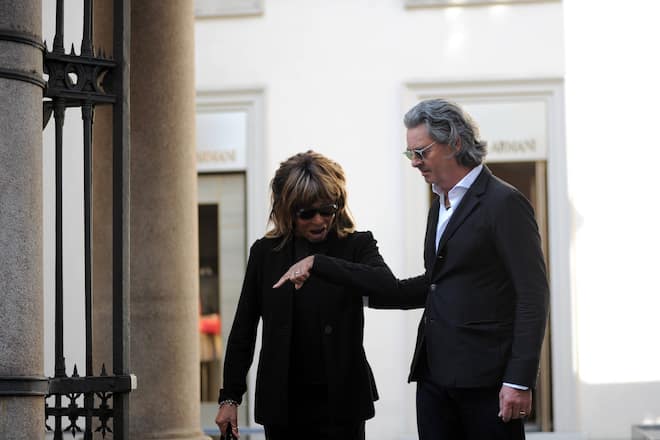 Tina Turner und Erwin Bach in Mailand.