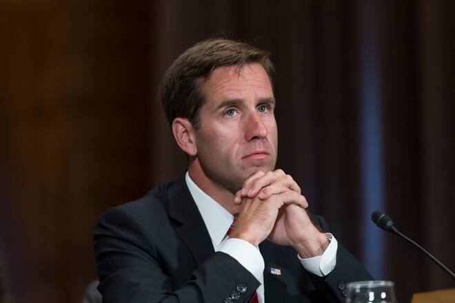 UNITED STATES - JUNE 26: Delaware Attorney General Beau Biden testifies during the Senate Banking, Housing and Urban Affairs Committee hearing on "Empowering and Protecting Servicemembers, Veterans and their Families in the Consumer Financial Marketplace: A Status Update" on Tuesday, June 26, 2012. (Photo By Bill Clark/CQ Roll Call)