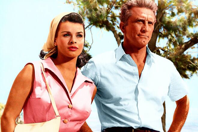 Senta Berger mit Kirk Douglas