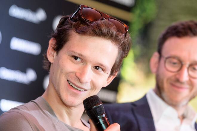 ZURICH, SWITZERLAND - SEPTEMBER 29: Actor Joel Basman (L) speaks at the 'Wolkenbruch' press conference during the 14th Zurich Film Festival at Festival Centre while author Thomas Meyer sits next to him on September 29, 2018 in Zurich, Switzerland. (Photo by Thomas Lohnes/Getty Images)