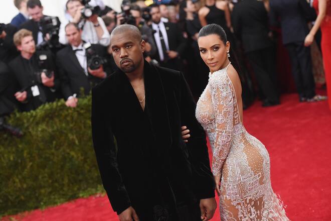 NEW YORK, NY - MAY 04:  Kanye West (L) and Kim Kardashian attend the "China: Through The Looking Glass" Costume Institute Benefit Gala at the Metropolitan Museum of Art on May 4, 2015 in New York City.  (Photo by Mike Coppola/Getty Images)