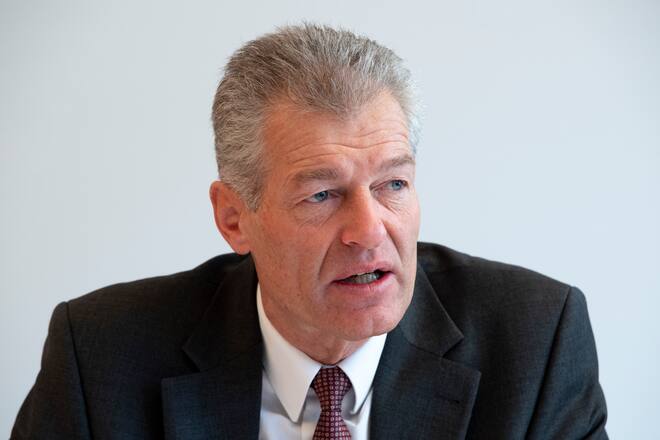 Heinz Karrer, Praesident economiesuisse, spricht waehrend der Jahresmedienkonferenz von economiesuisse, am Donnerstag, 31. Januar 2019 in Bern. (KEYSTONE/Anthony Anex)