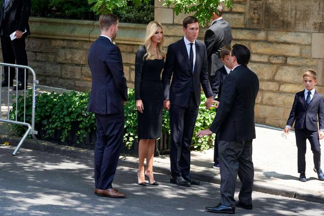 Trauerfeier für Ivana Trump, mit Jared Kushner und Ivanka Trump.