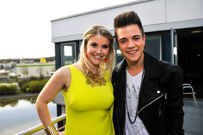 DSDS - Beatrice Egli - SI Besucht die Schweizerin bei der Deutschen Casting Show- Beatrice mit Luca Hänni