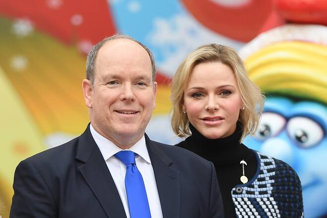 Fürstin Charlène von Monaco mit Fürst Albert von Monaco