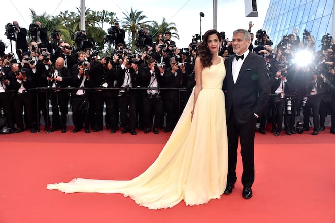 CANNES, FRANCE - MAY 12: Actor George Clooney and his wife Amal Clooney attend the "Money Monster" premiere during the 69th annual Cannes Film Festival at the Palais des Festivals on May 12, 2016 in Cannes, France. (Photo by Pascal Le Segretain/Getty Images)
